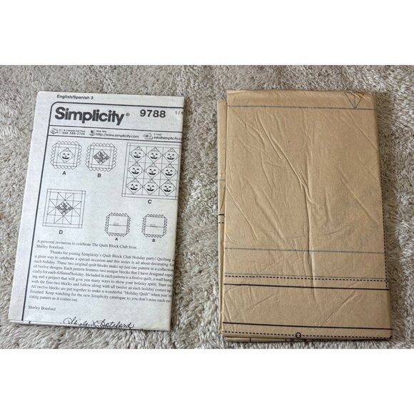 Simplicity 9788 Quilt Block Club Pattern Set Halloween Thanksgiving Decor Uncut - Picture 3 of 6